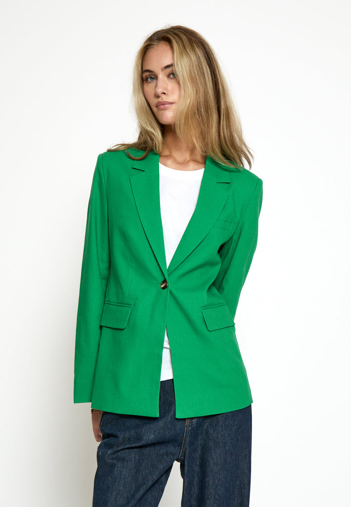 Desires DSEmily Linen Blazer Blazer 4419 Ming Green