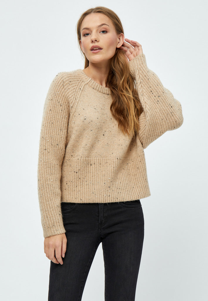 Desires DSEmmy Raglan Crop Knit Pullover Pullover 1915 Cement