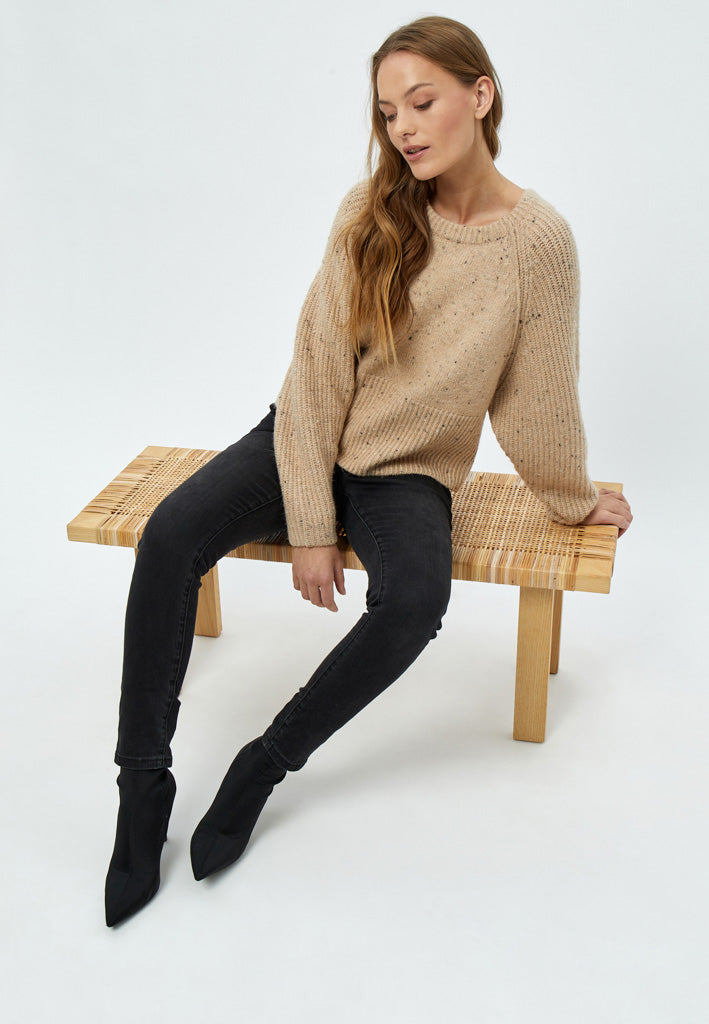 Desires DSEmmy Raglan Crop Knit Pullover Pullover 1915 Cement