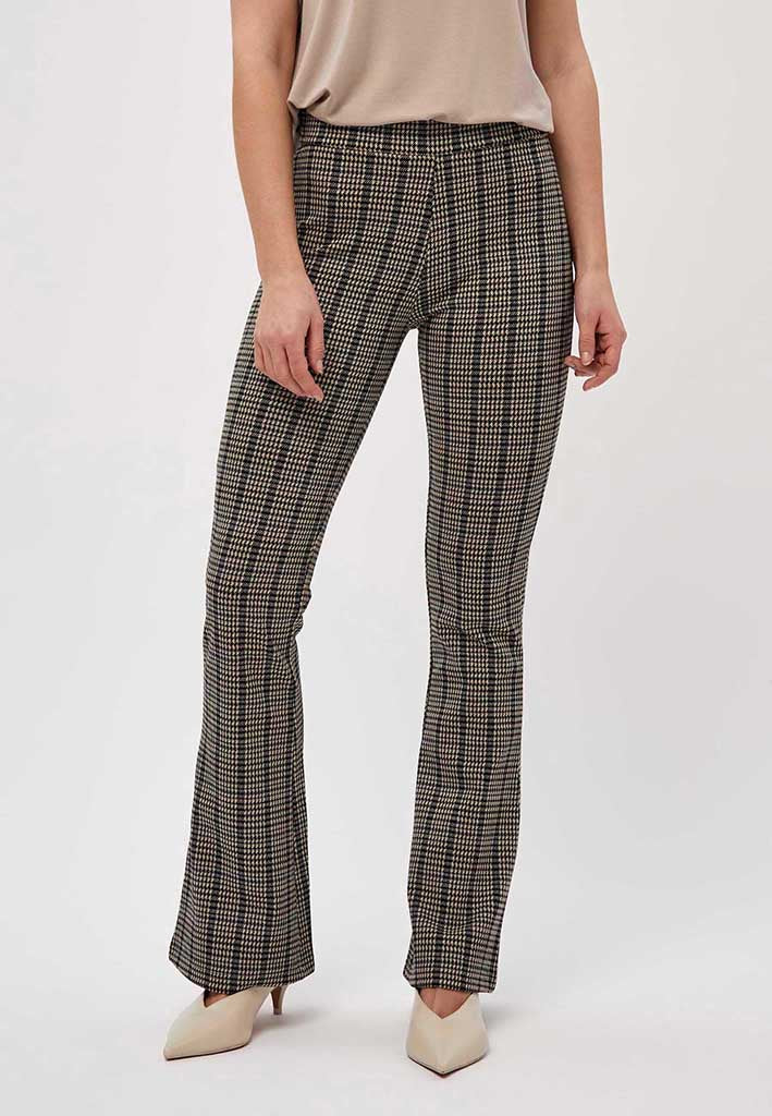 Desires DSEninna Flared Leggings Leggings 0021C Cobblestone Checked