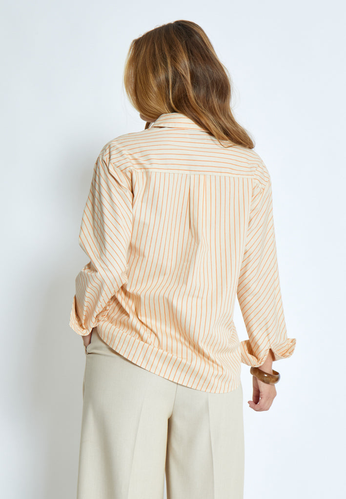 Desires DSEverly Striped Shirt Shirt 6511S Russet Orange Stripe