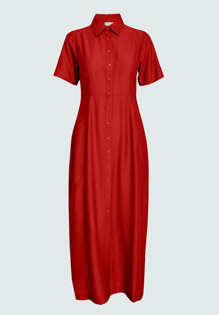 Desires DSFatma Maxi Shirt Dress Dress 4053 Bittersweet Red