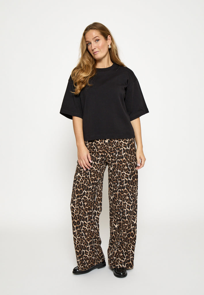 Desires DSFernanda Printed Mid Waisted Pant Pant 9168P Leopard Print