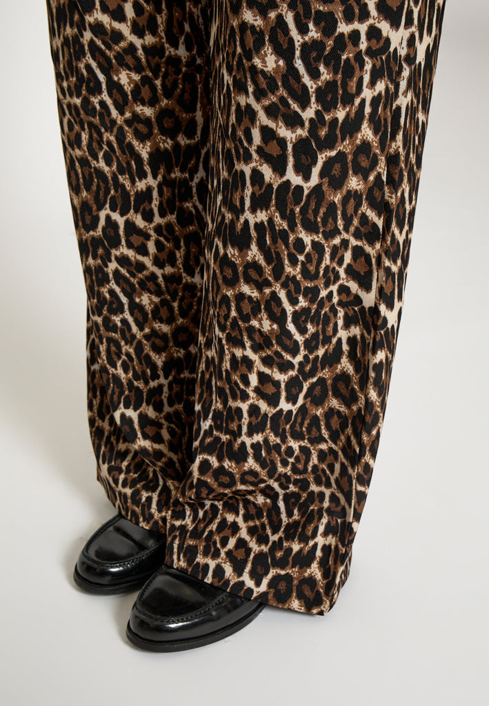 Desires DSFernanda Printed Mid Waisted Pant Pant 9168P Leopard Print