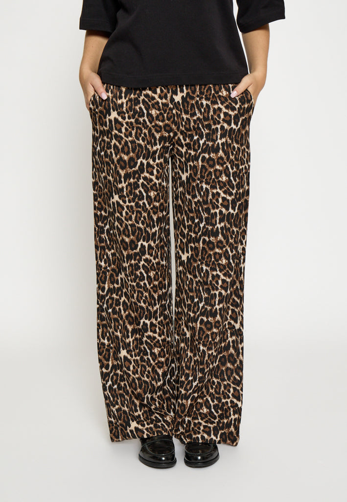 Desires DSFernanda Printed Mid Waisted Pant Pant 9168P Leopard Print