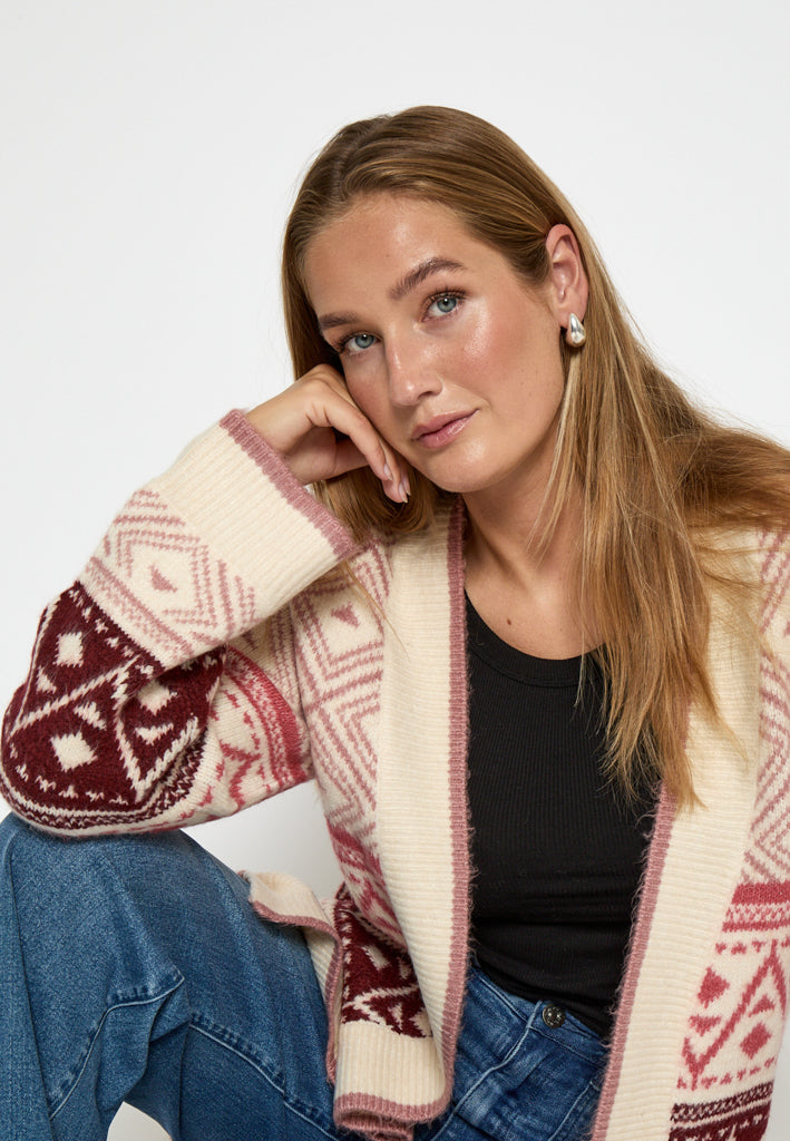 Desires DSFija Long Sleeve Knit Cardigan Cardigans 4900 Zephyr Rose