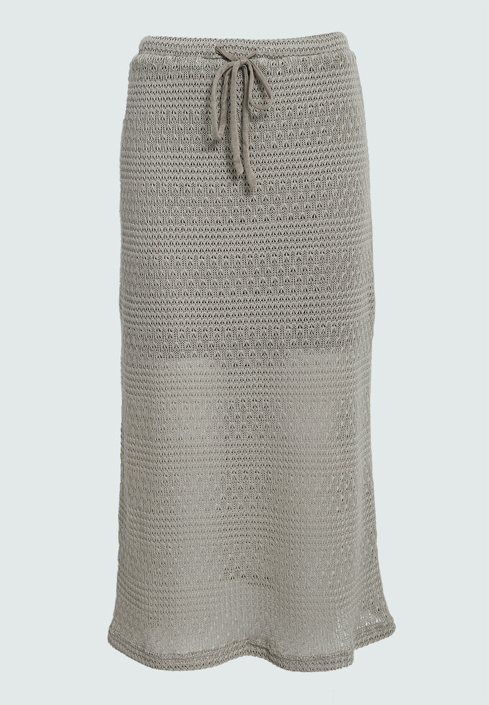 Desires DSFlora Midi Skirt Skirt 2105 Feather Gray