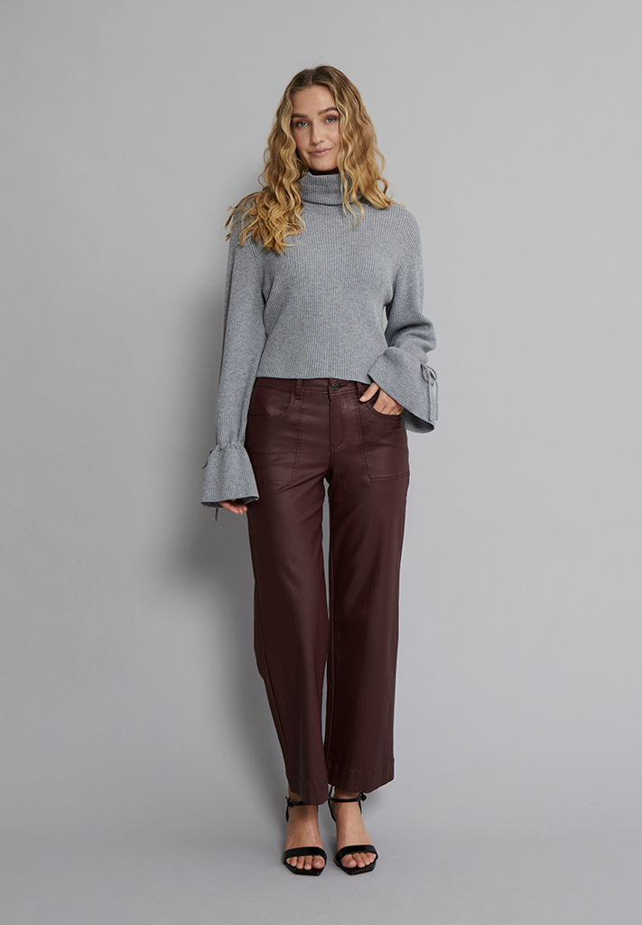 Desires DSFlorence Coated Pants Pant 4180 Sassafras Bordeaux
