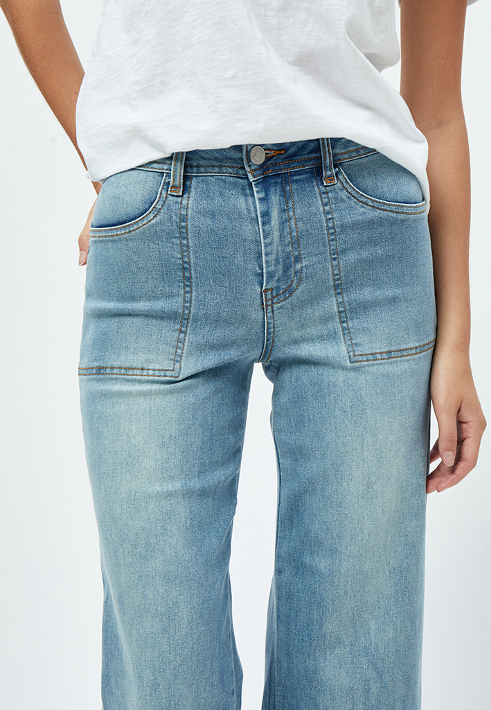 Desires DSFlorence HW Denim Pants Jeans 9630 Mid Light Blue Wash