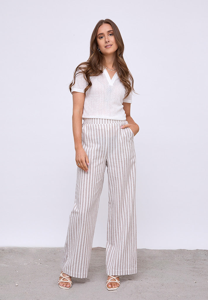 Desires DSGilda Pant Pant 6798S Burro Brown Stripe