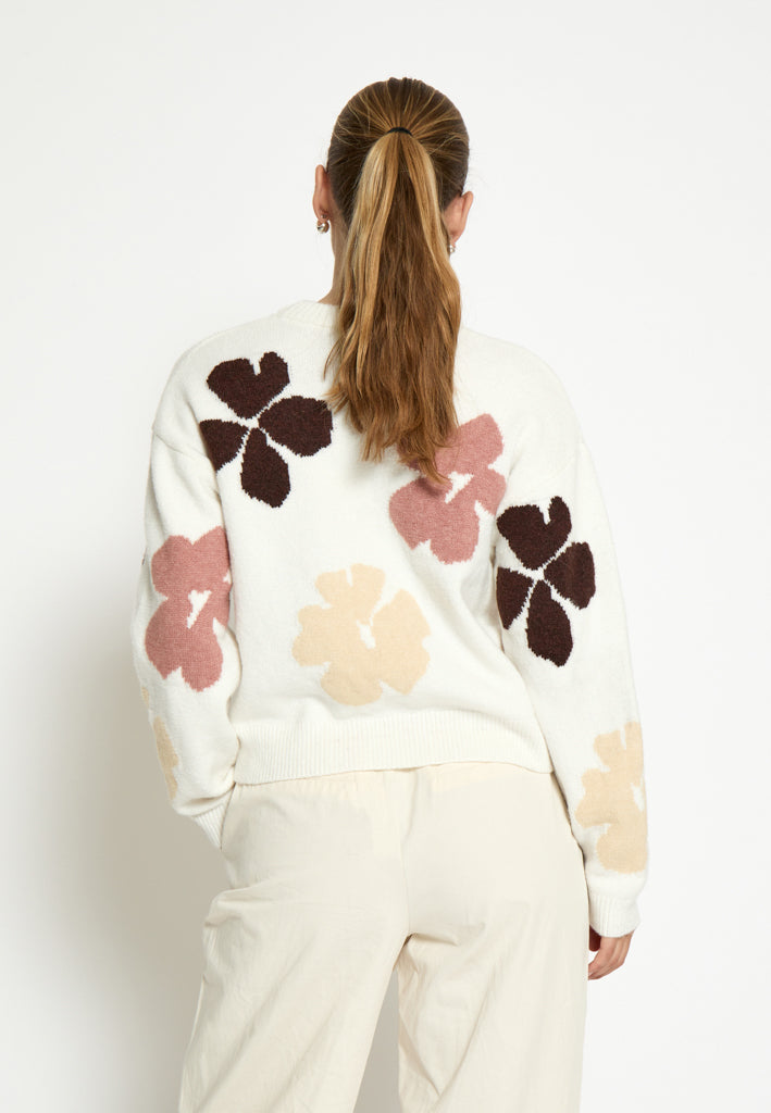 Desires DSHailey GRS Knit Pullover Pullover 235P Cloud Dancer Print