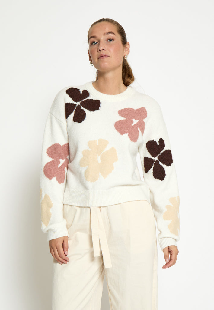 Desires DSHailey GRS Knit Pullover Pullover 235P Cloud Dancer Print