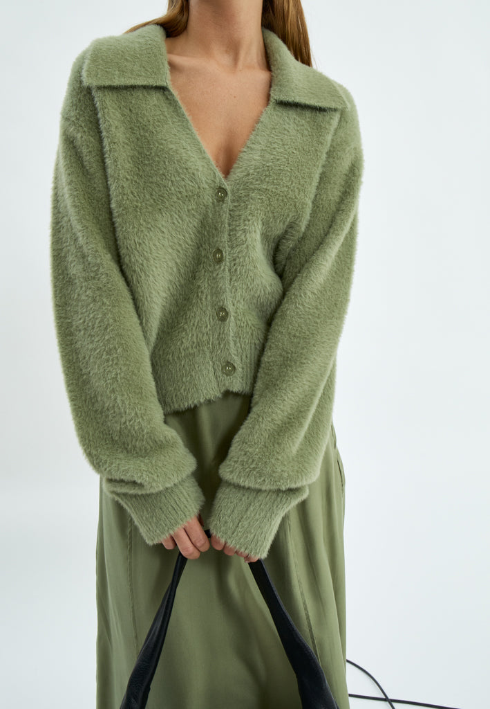 Desires DSHarriet Knit Cardigan Cardigans 3829 Oil Green