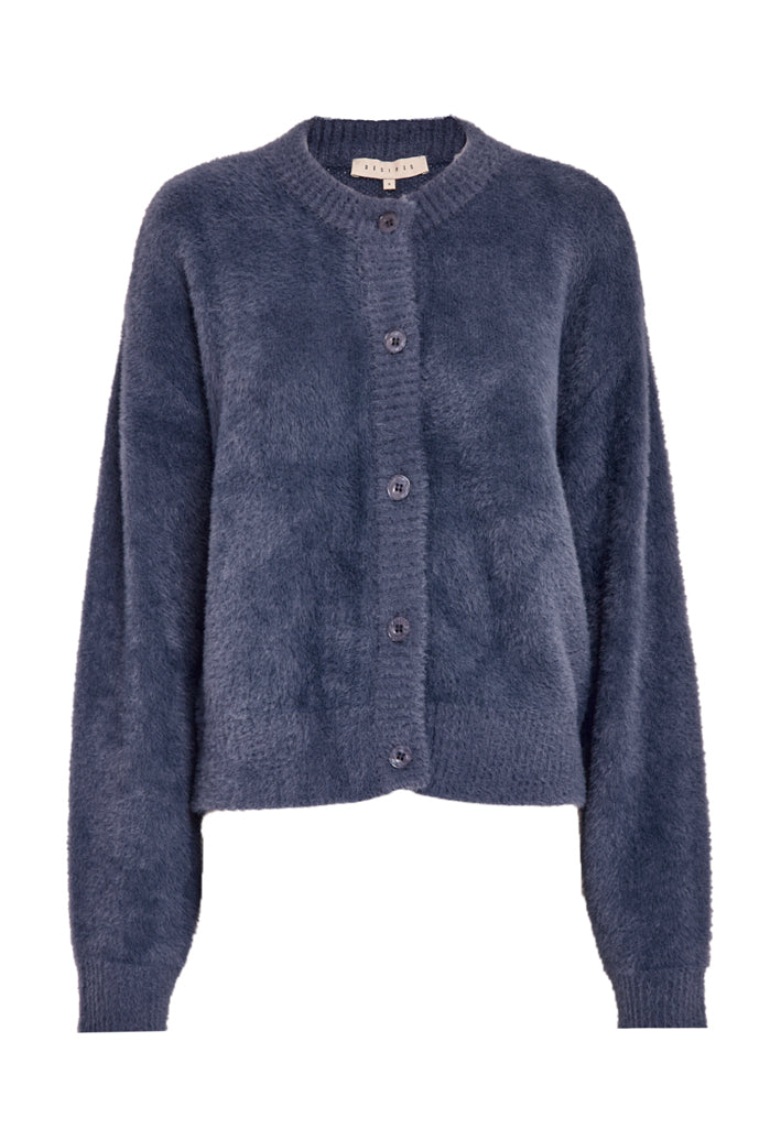 Desires DSHarriet O-Neck Knit Cardigan Cardigans 7545 Blue Indigo