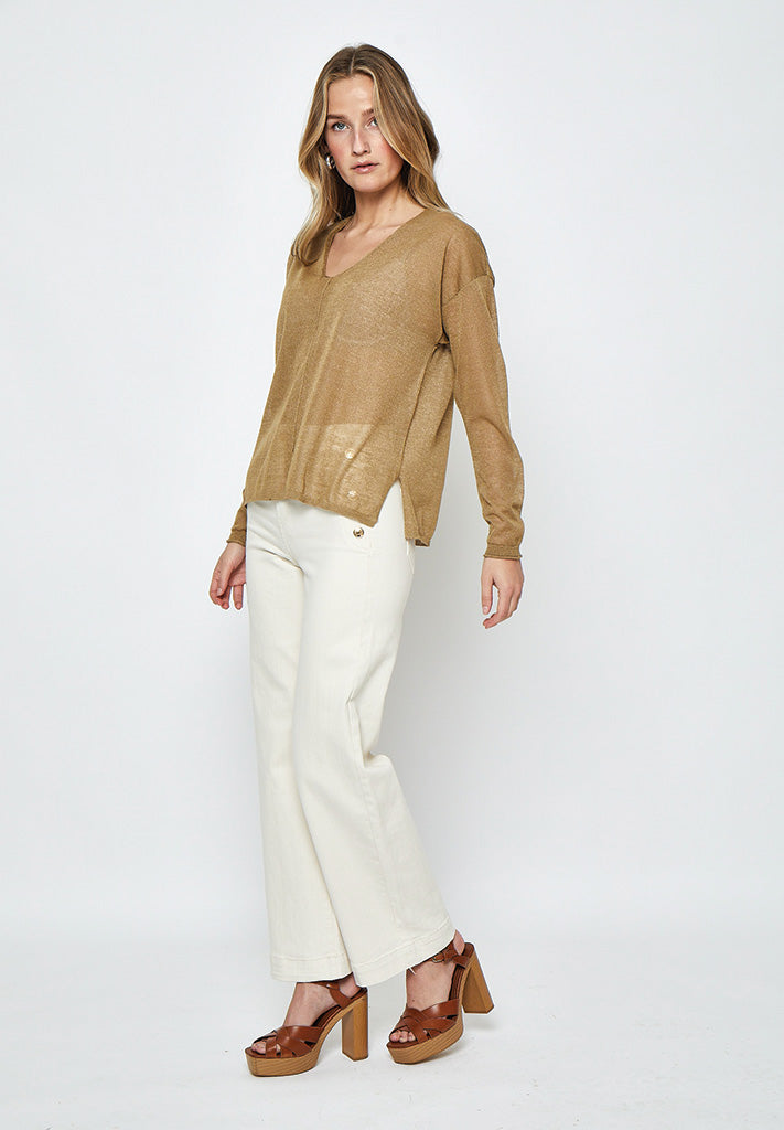 Desires DSIlana Knit Pullover Pullover 4073 Kelp Sand