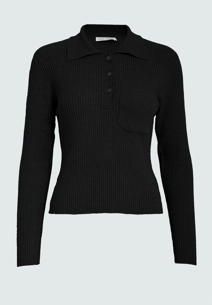 Desires DSInes Knit Polo Pullover 9000 Black