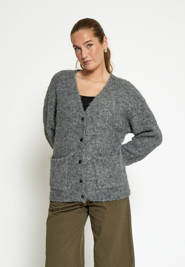 Desires DSIrma GRS Knit Cardigan Cardigans 127M Dark Grey Melange