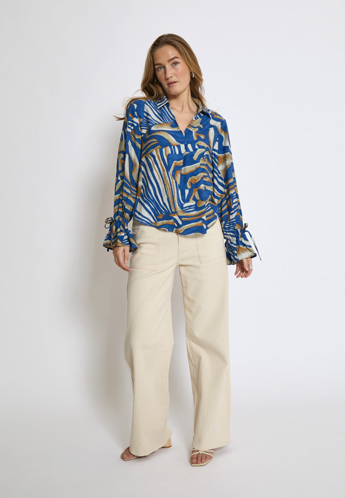Desires DSIsa Blouse Blouse 1460P Skydiver Blue Print