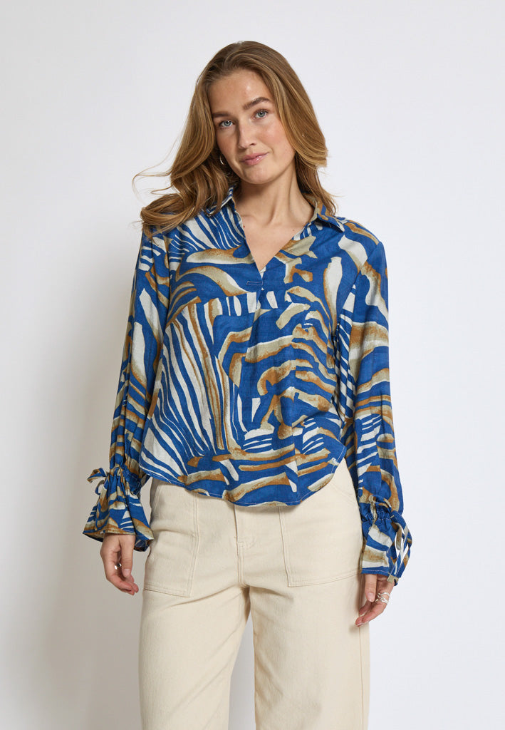 Desires DSIsa Blouse Blouse 1460P Skydiver Blue Print