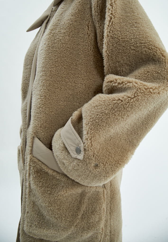 Desires DSIsla Teddy Coat Coat 0021 Cobblestone