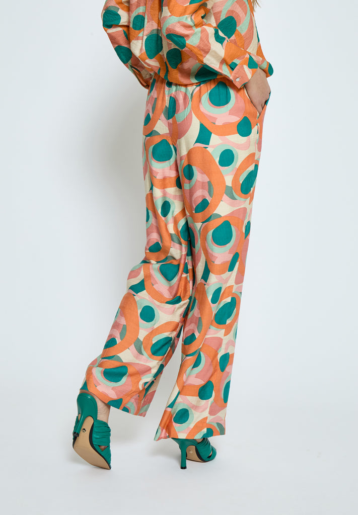 Desires DSIsolde Pants Pant 4073P Kelp Sand Print
