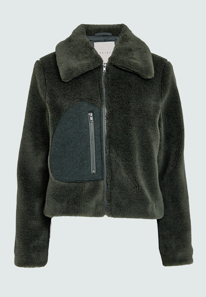 Desires DSIsolde Teddy Jacket Jacket 9113 Thyme Green