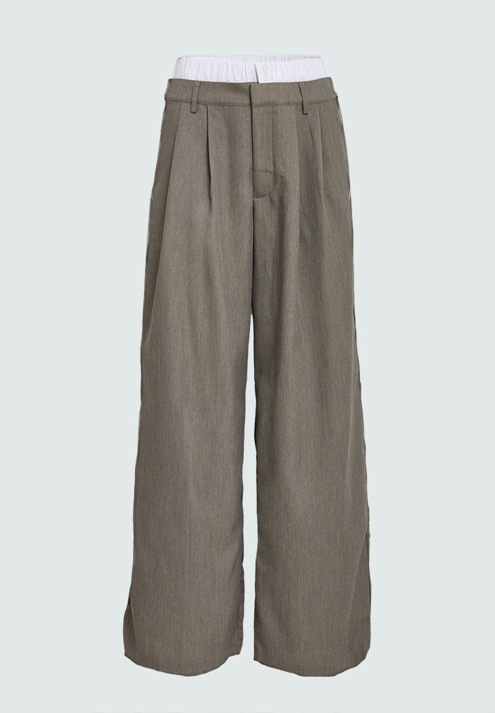 Desires DSJasmin Mid Waisted Pant Pant 364M Walnut Melange