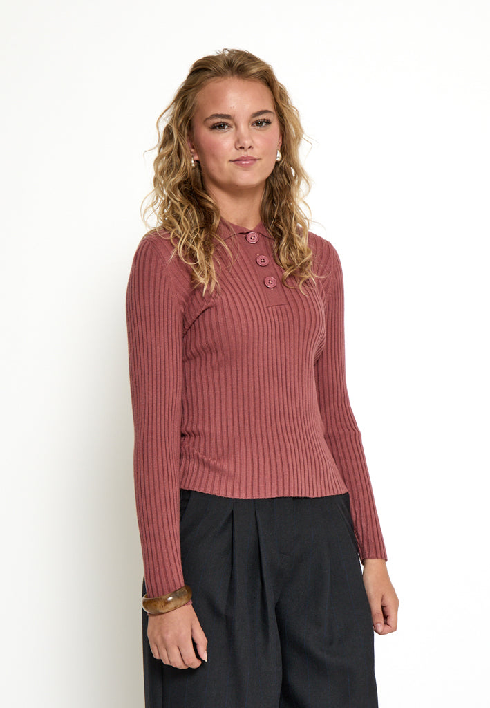 Desires DSJassie Polo Pullover Pullover 5076 Apple Butter Brown