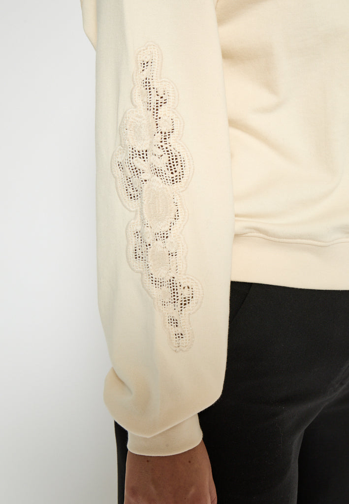 Desires DSJodie GOTS Embroidery Sweatshirt Sweatshirt 0065 Antique White