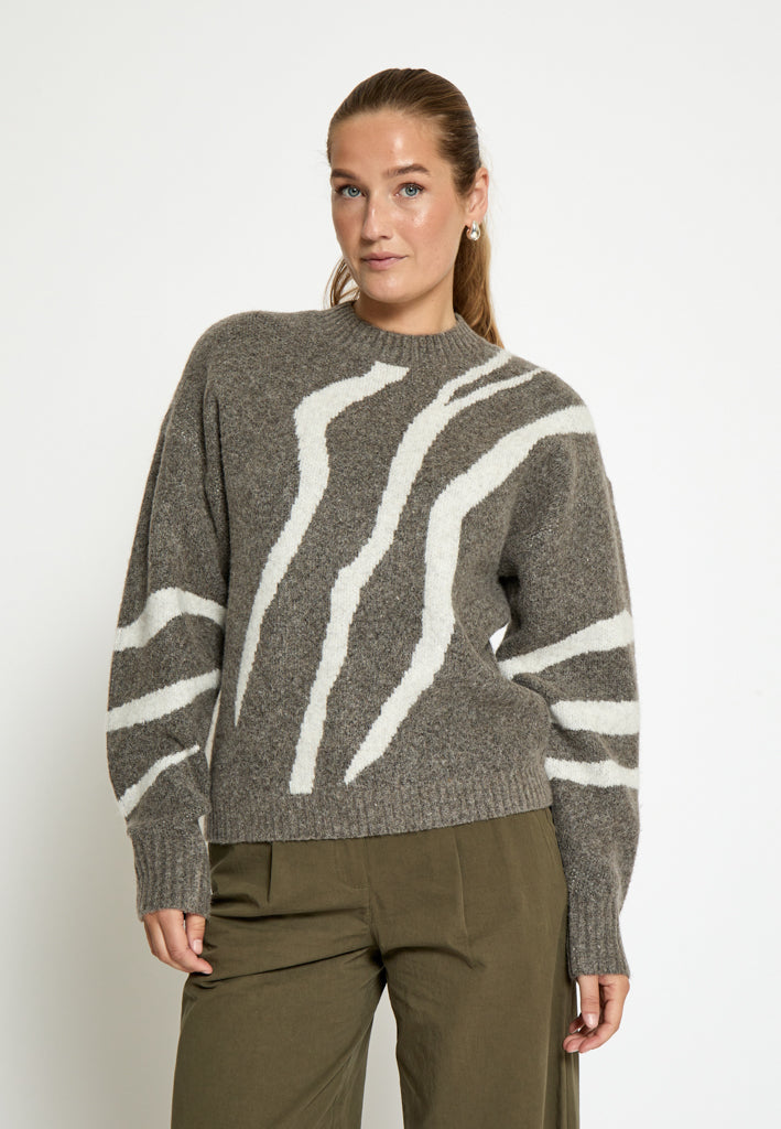 Desires DSJohanne GRS RWS Knit Pullover Pullover 364P Walnut Print