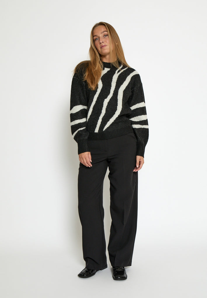 Desires DSJohanne GRS RWS Knit Pullover Pullover 9000P Black Print