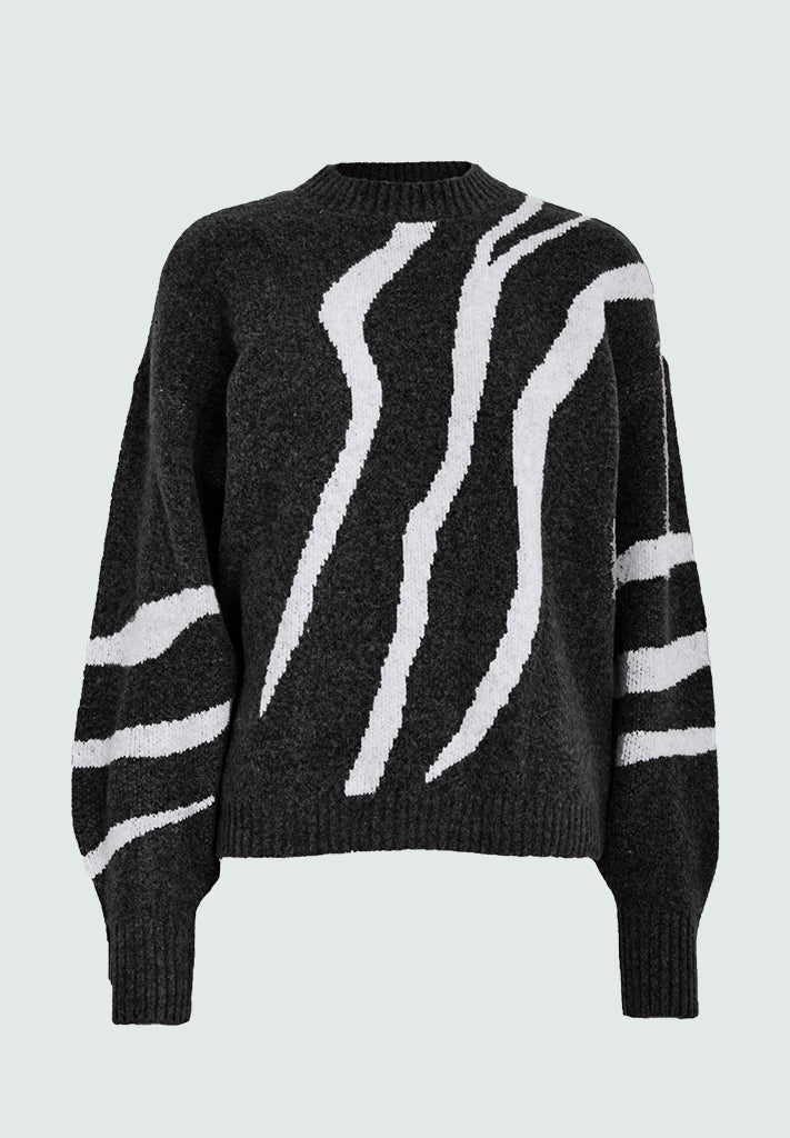 Desires DSJohanne GRS RWS Knit Pullover Pullover 9000P Black Print