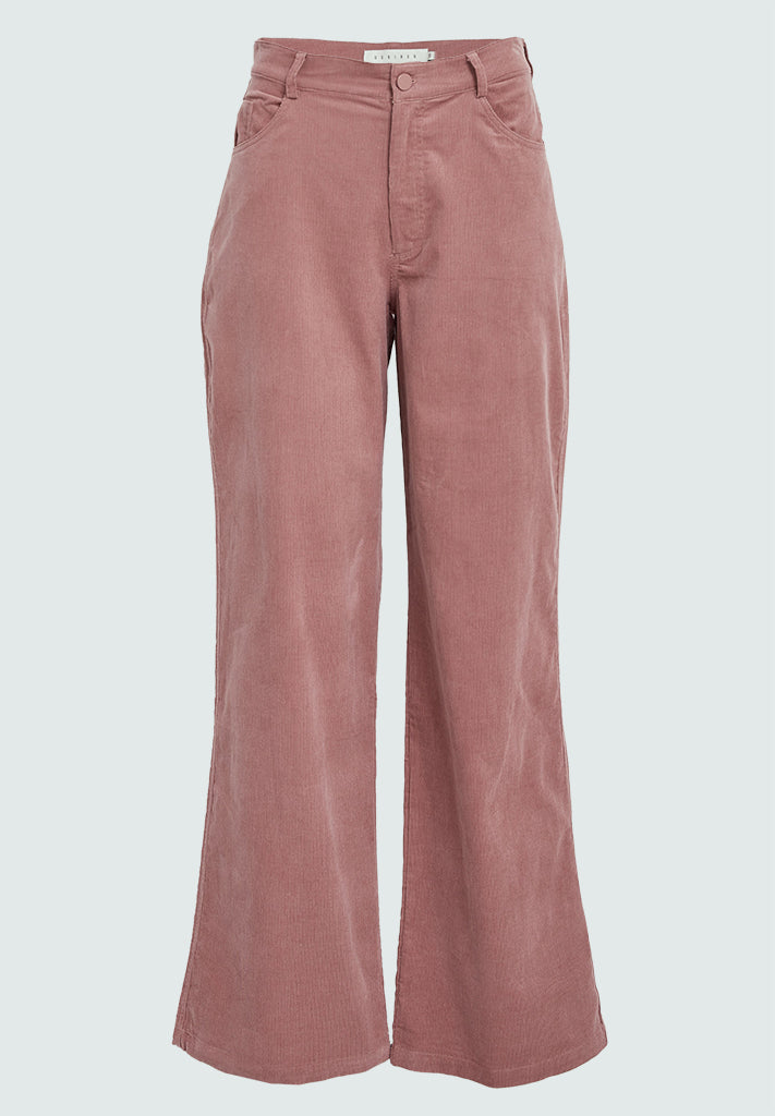 Desires DSJolene Corduroy Mid Waisted Pant Pant 4900 Zephyr Rose