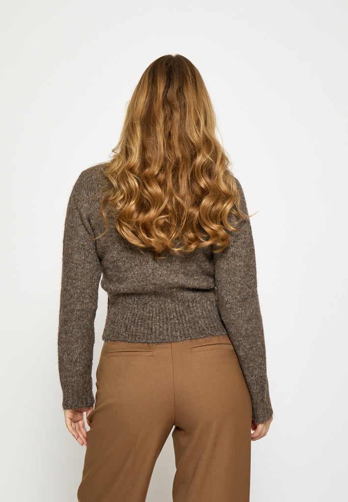 Desires DSJune Knit Cardigan Cardigans 364M Walnut Melange