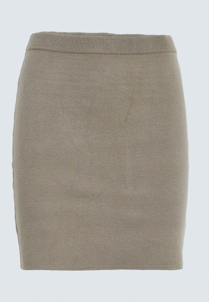 Desires DSLake Knit Short Skirt Skirt 3792 Covert Green