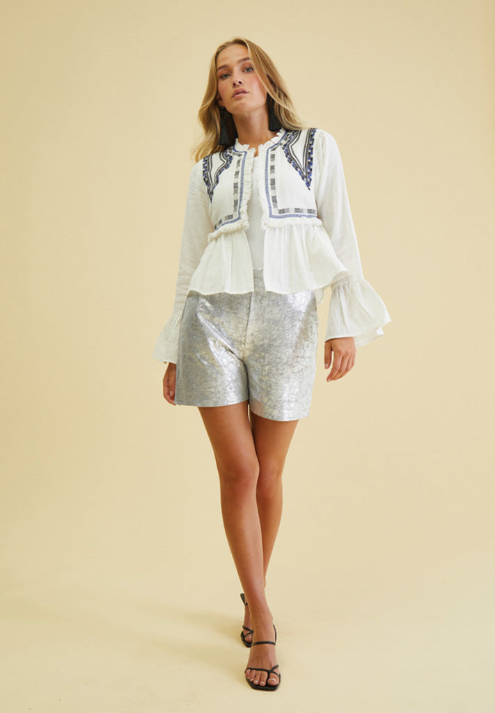 Desires DSLaura Metalic Shorts Shorts 9811 Silver