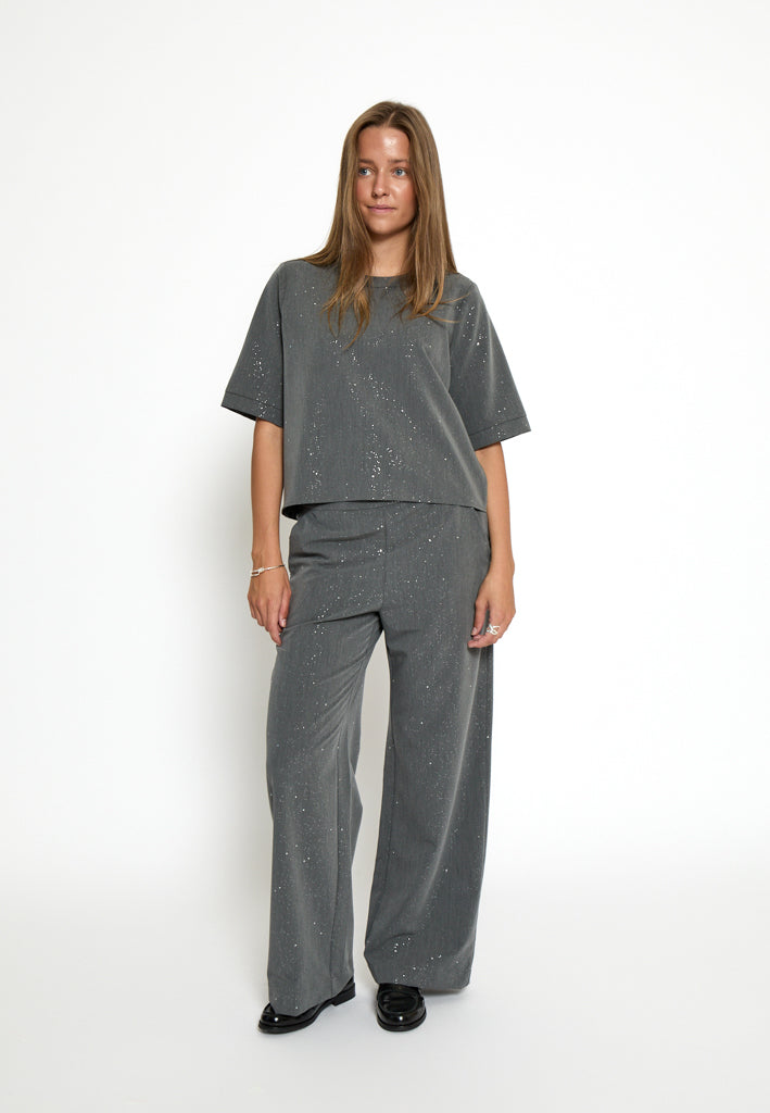 Desires DSLeslie Blouse Blouse 129P Dark Grey Print