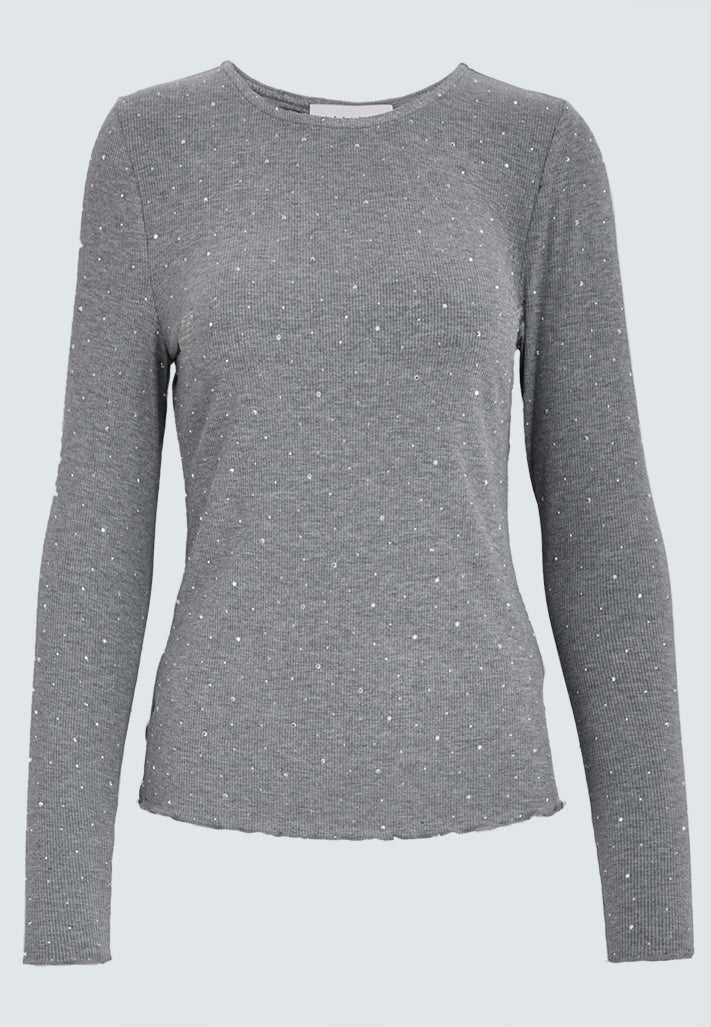 Desires DSLiv Long Sleeve Top Top 113M Grey Melange