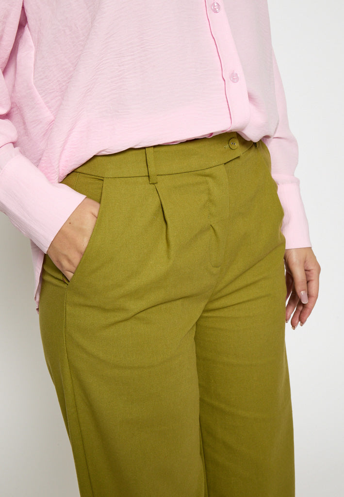 Desires DSLucy Linen Pants Pant 3209 Golden Lime