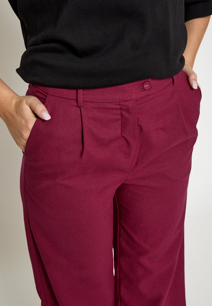 Desires DSLucy Linen Pants Pant 4087 Rhododendron Red