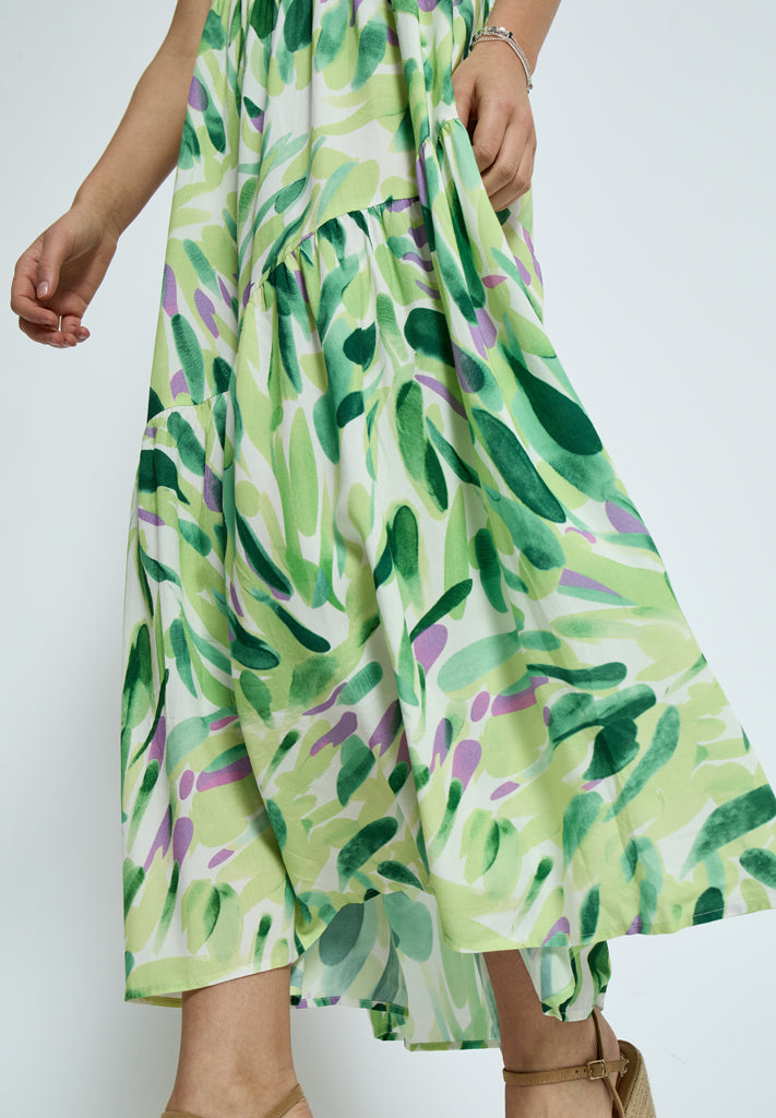 Desires DSMacie Halterneck Dress Dress 3206P Sap Green Print