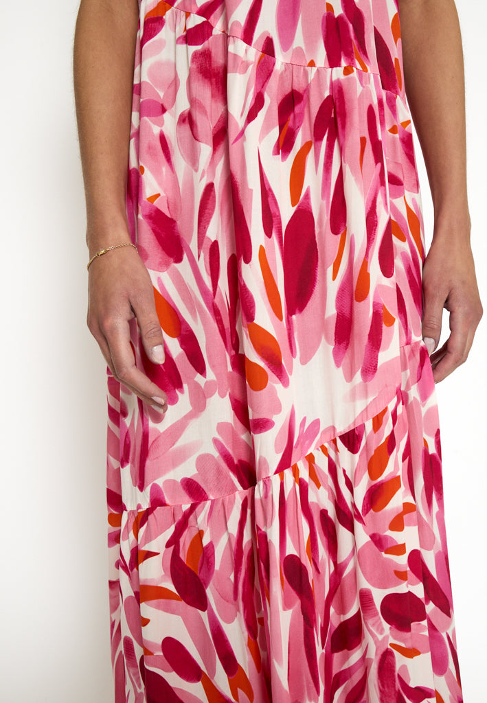 Desires DSMacie Halterneck Dress Dress 4914P Morning Glory Pink Print