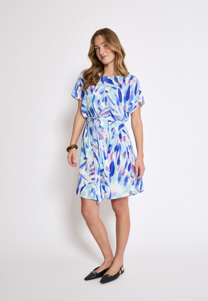Desires DSMacie Shirt Dress Dress 1112P Angel Blue Print