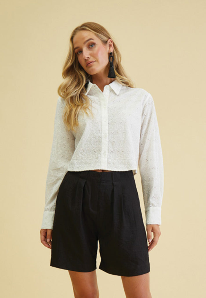 Desires DSMallory Cropped Shirt Shirt 0011 Gardenia