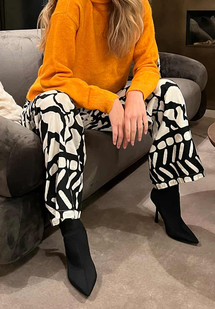 Desires DSMaya HW Printed Pants Pant 9000P Black Print