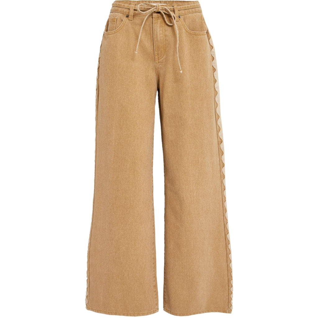 Desires DSMegan Scalloped Low Waist Jeans Jeans 5185 Iced Coffee Brown