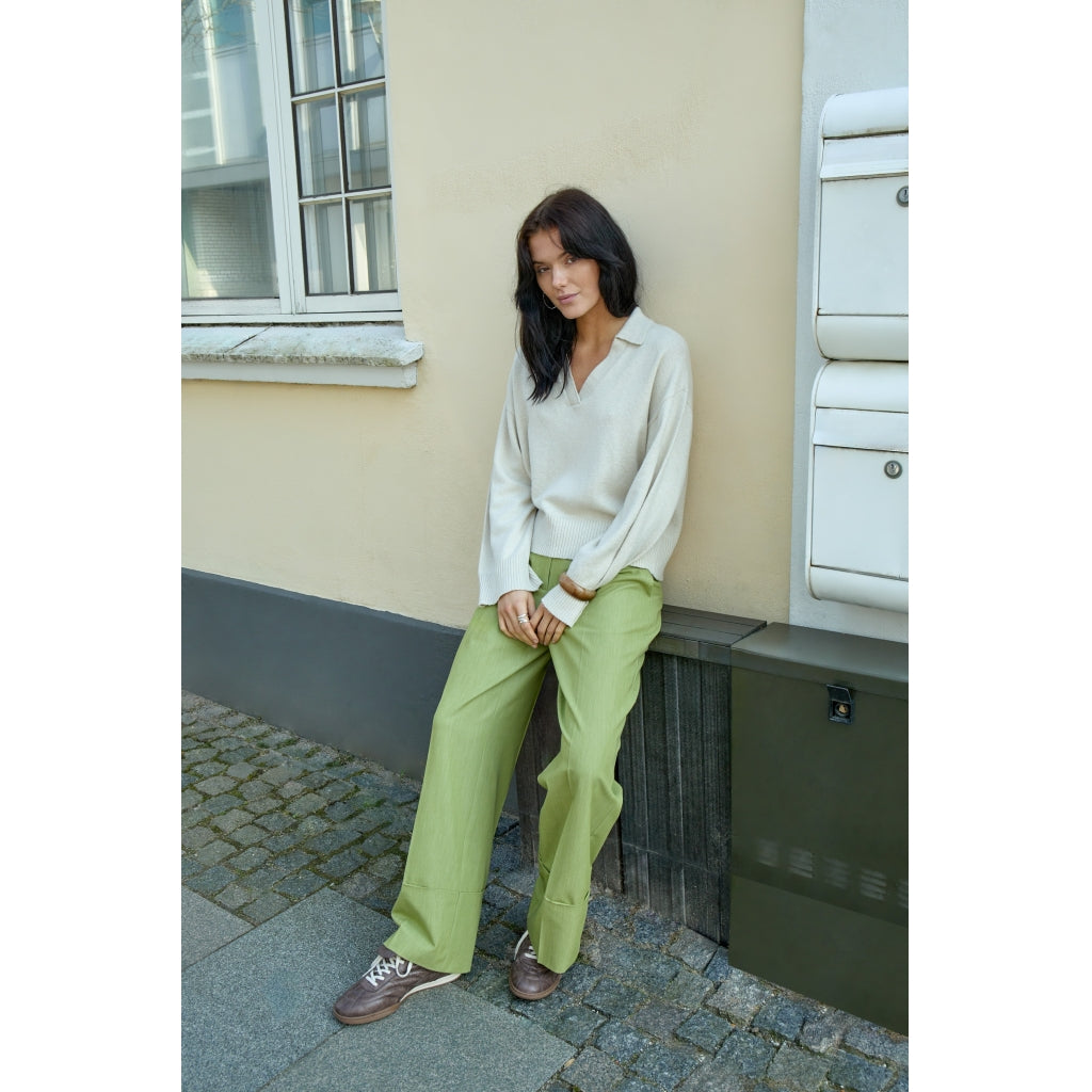 Desires DSMia Knit Polo Sweater Pullover 0265 Sandshell