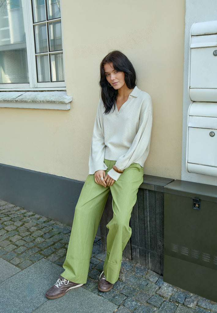 Desires DSMia Knit Polo Sweater Pullover 0265 Sandshell