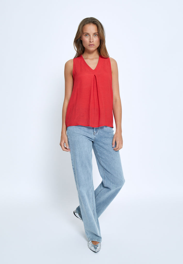 Desires DSMila V-Neck Top Top 4053 Bittersweet Red