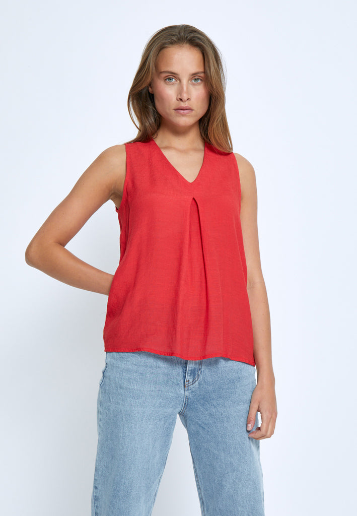 Desires DSMila V-Neck Top Top 4053 Bittersweet Red